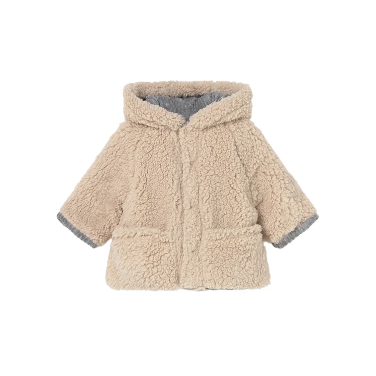 MAYORAL NEWBORN Cappotto reversibile grigio neonata