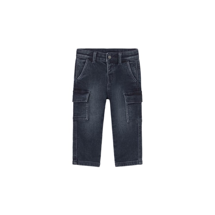 MAYORAL Jeans cargo scuri neonato