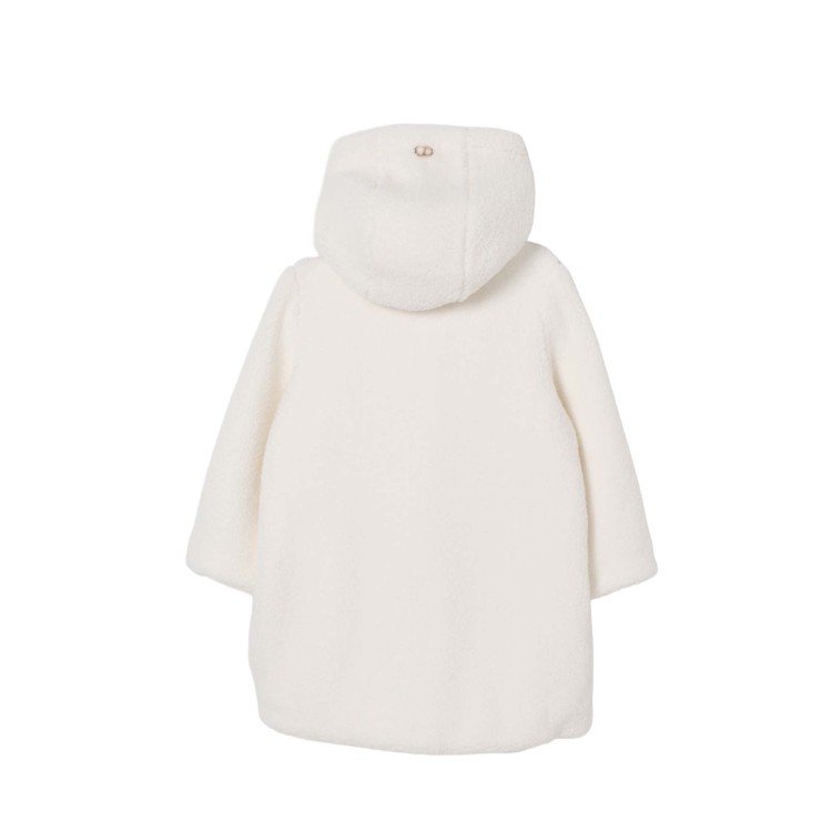 TWIN-SET Cappotto bianco teddy bambina