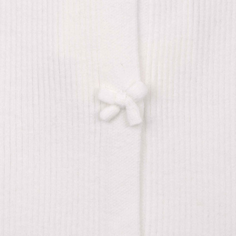 TWIN-SET Cardigan bianco alla coreana bambina