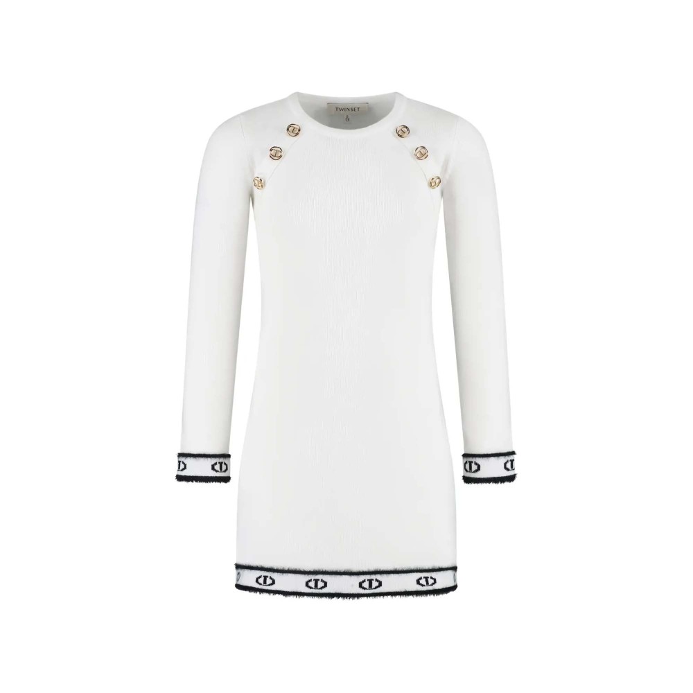 TWIN-SET Abito bianco e...