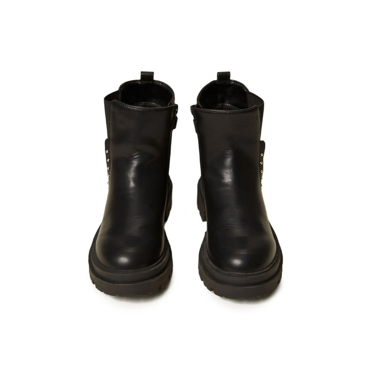 TWIN-SET Stivali neri Chelsea con borchie bambina