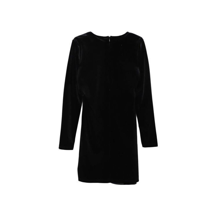 TWIN-SET Abito nero in ciniglia drappeggiato bambina