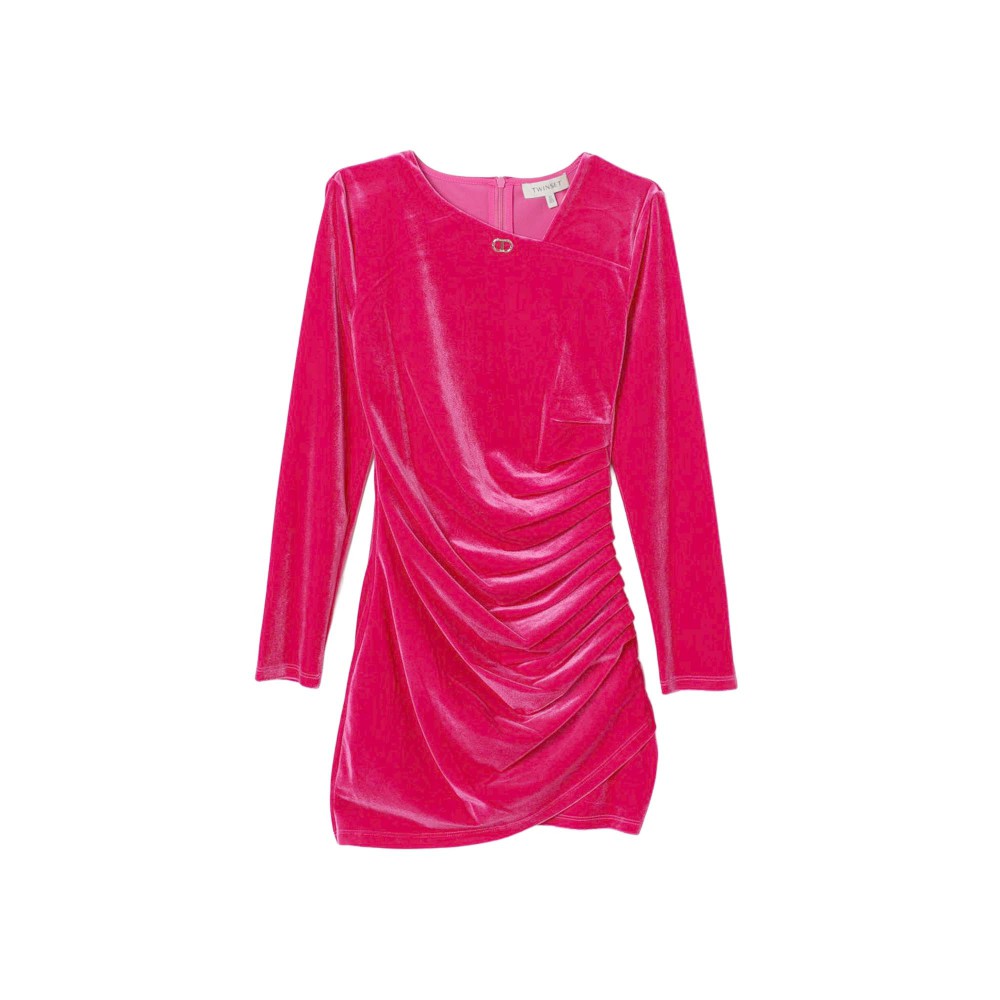 TWIN-SET Abito fucsia in...