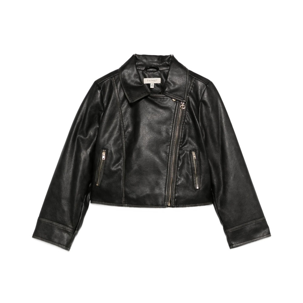 TWIN-SET Chiodo nero...