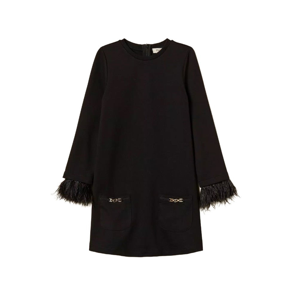 TWIN-SET Abito nero con...