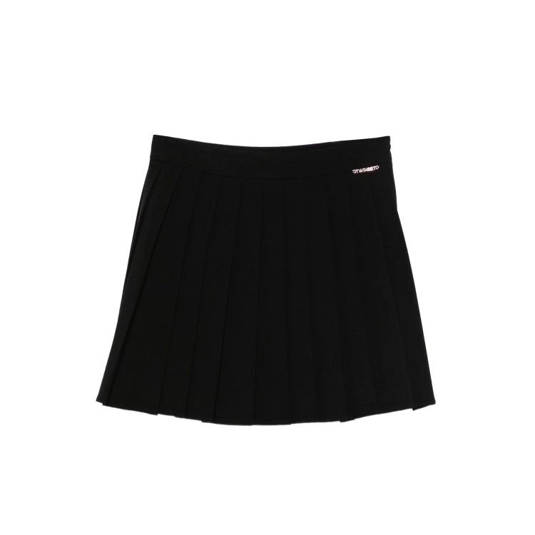 TWIN-SET Gonna nera in flanella bambina