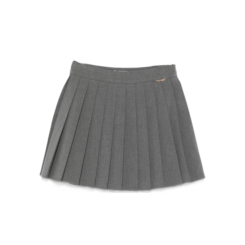 TWIN-SET Gonna grigia in...