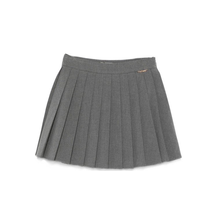 TWIN-SET Gonna grigia in flanella bambina