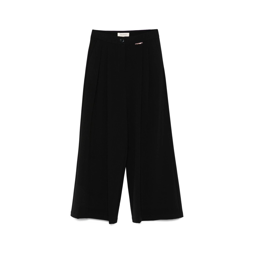 TWIN-SET Pantalone nero...