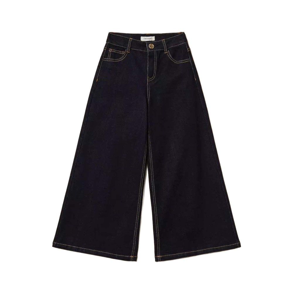 TWIN-SET Jeans blu wide leg...