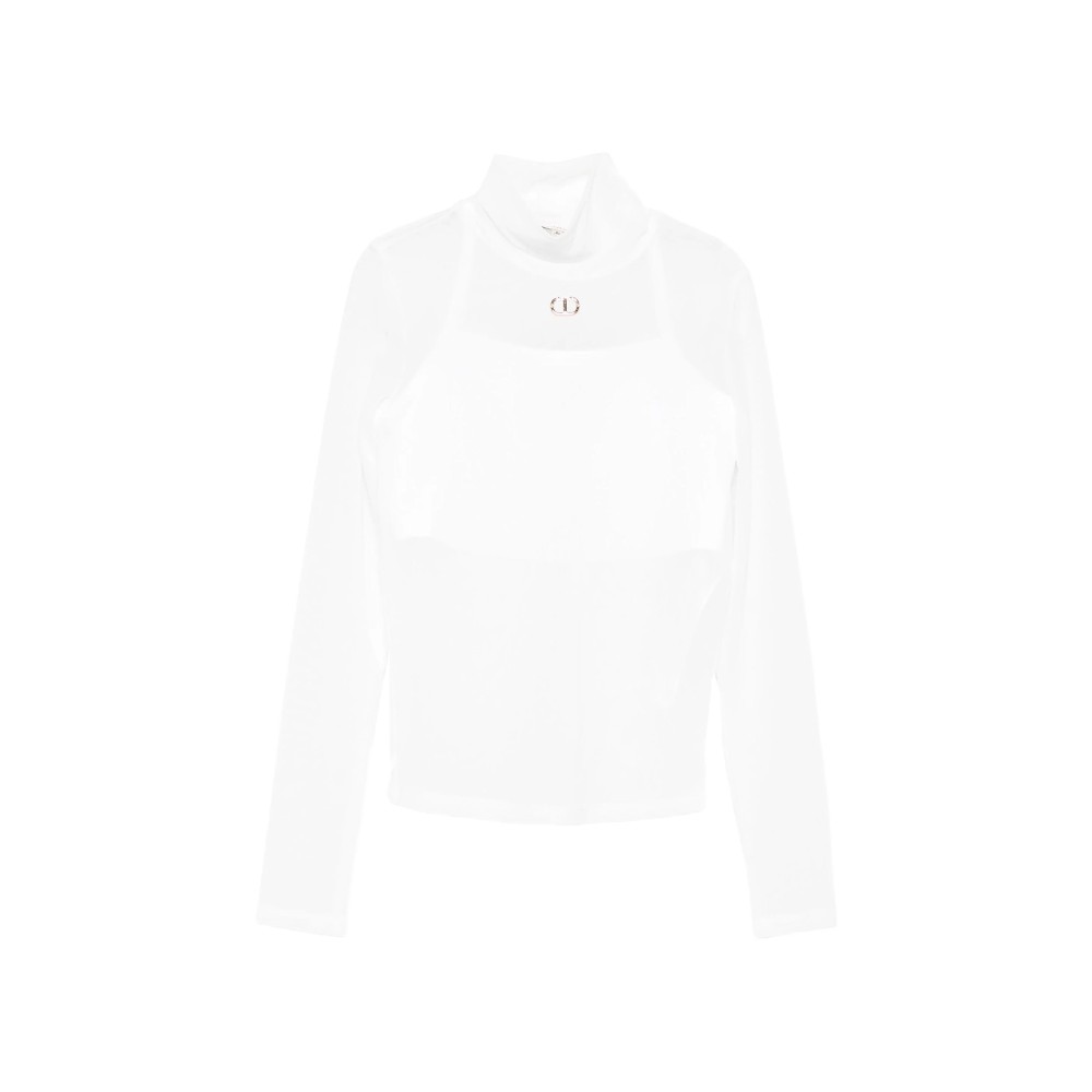 TWIN-SET Lupetto in tulle...