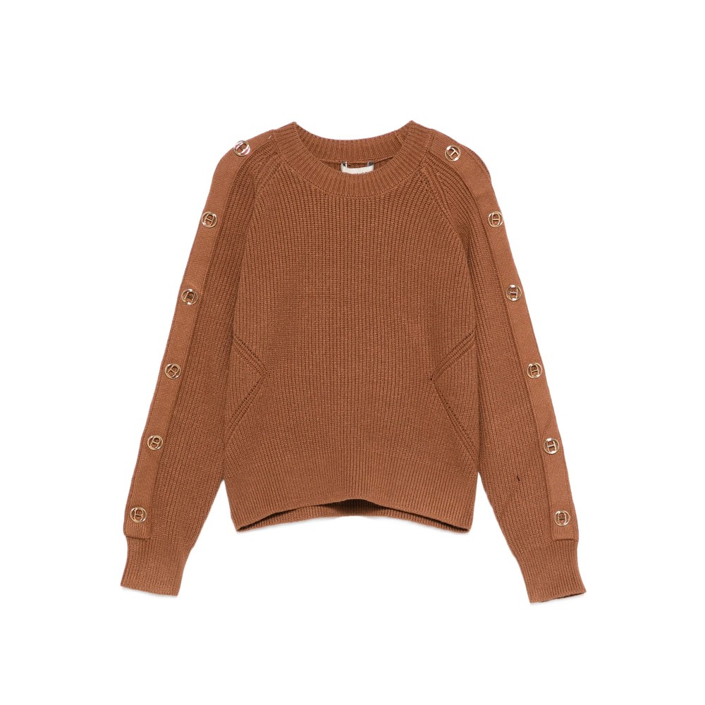 TWIN-SET Maglione cammello...