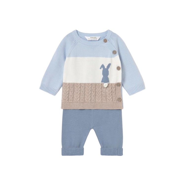 MAYORAL NEWBORN Set 2 pezzi azzurro pantalone e maglia neonato