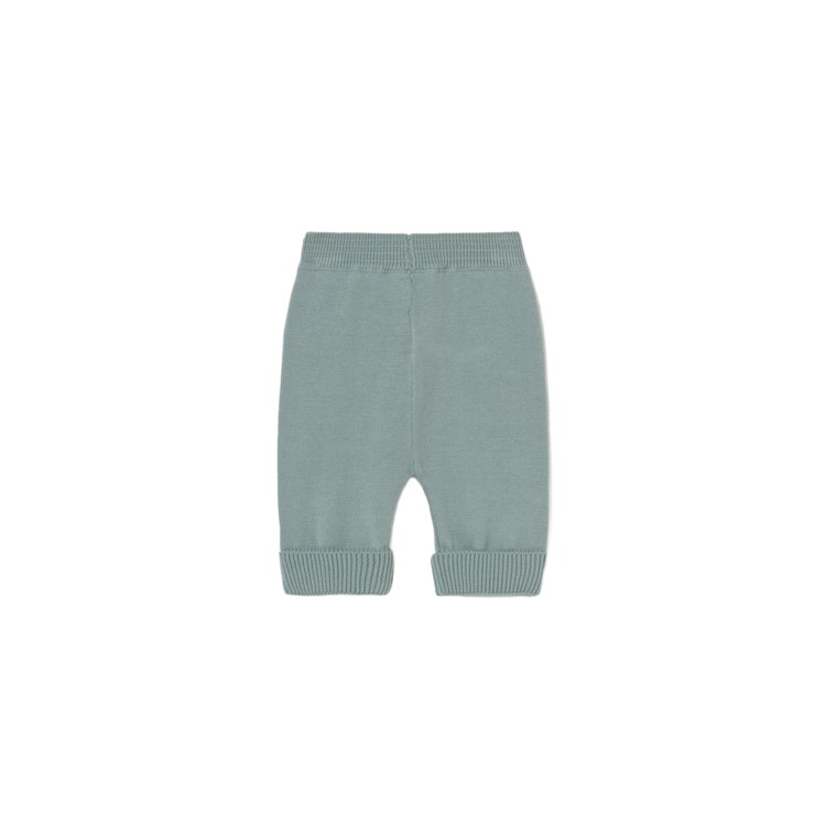 MAYORAL NEWBORN Completo 3 pezzi turchese tricot neonato