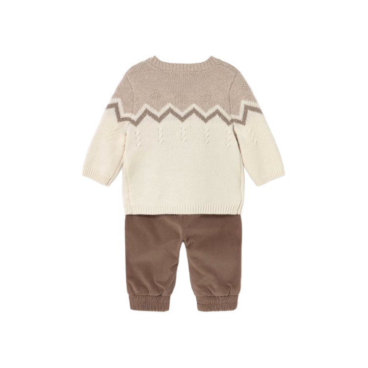 MAYORAL NEWBORN Set 2 pezzi cacao pantalone e maglia neonato
