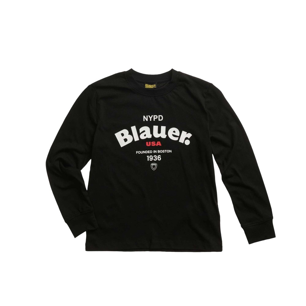 BLAUER T-shirt nera a...