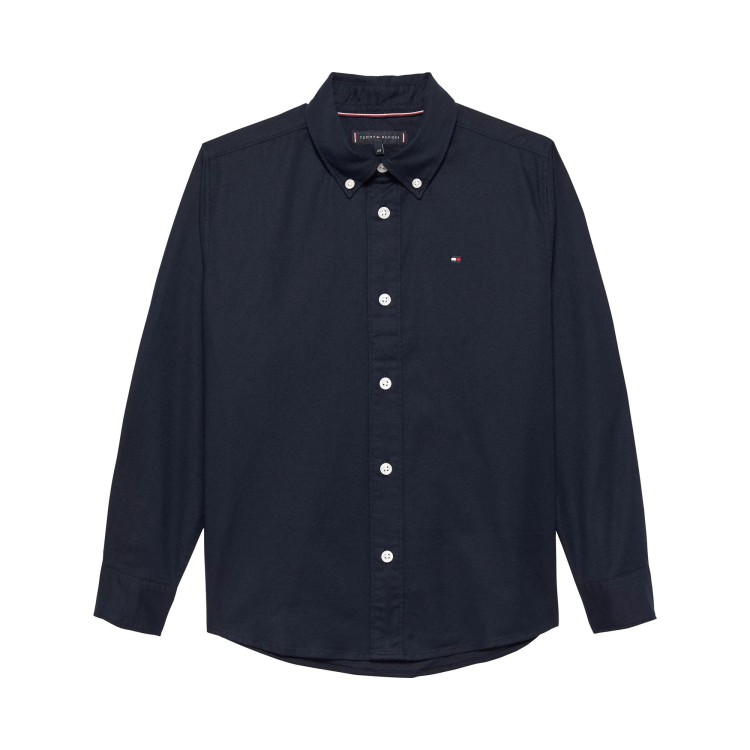 TOMMY HILFIGER Camicia oxford blu navy bambino