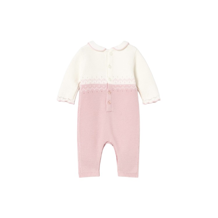 MAYORAL NEWBORN Pagliaccetto tricot rosa neonata