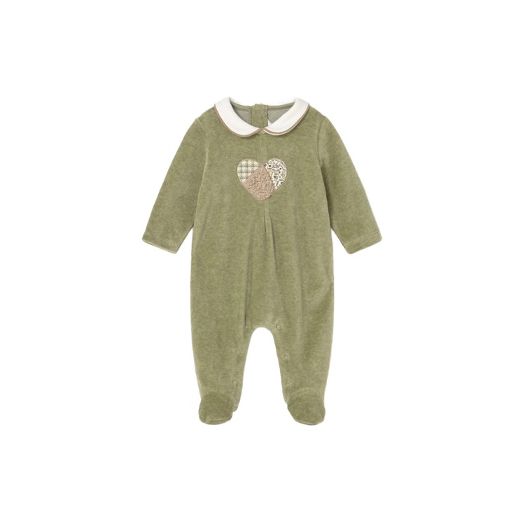 MAYORAL NEWBORN Set 2 tutine in ciniglia bianca e verde neonata