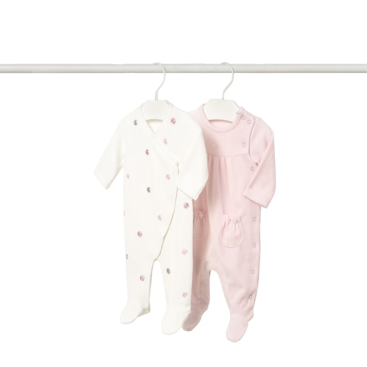 MAYORAL NEWBORN Set 2 tutine bianca e rosa neonata