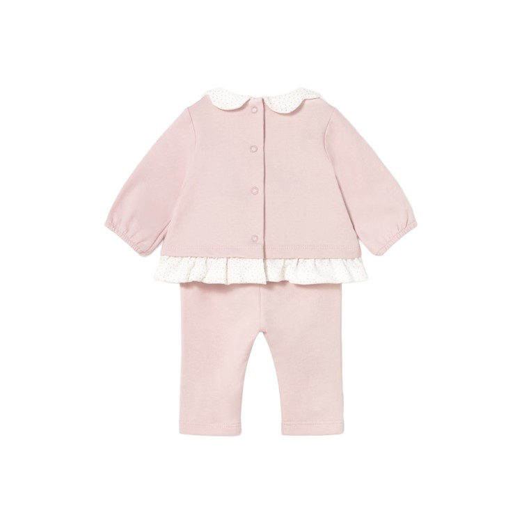 MAYORAL NEWBORN Completo rosa leggings e felpa neonata