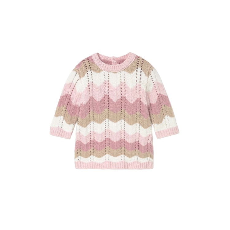 MAYORAL NEWBORN Vestito multicolore tricot neonata