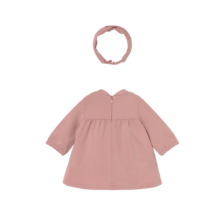 MAYORAL NEWBORN Vestito rosa con borsa e fascia neonata