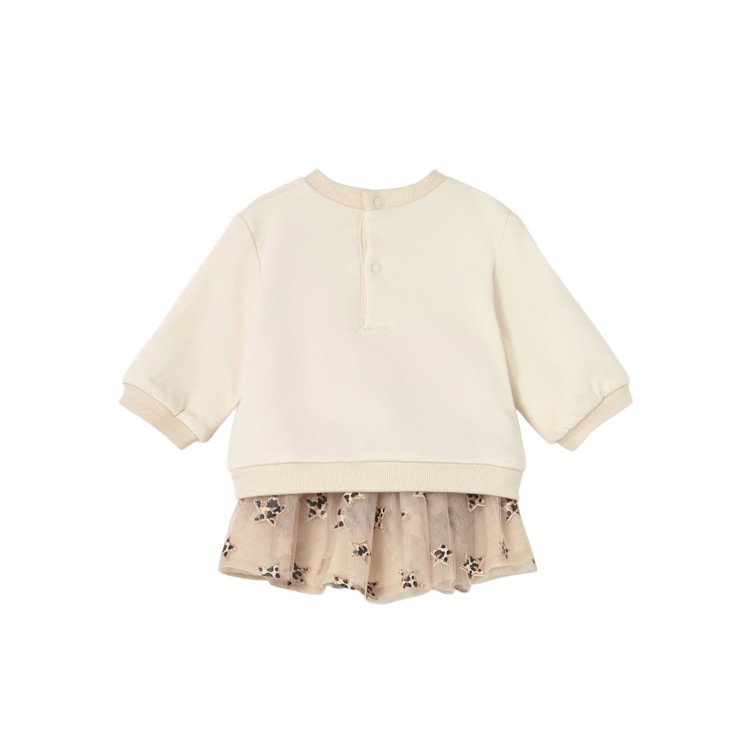 MAYORAL NEWBORN Completo gonna e felpa animalier neonata