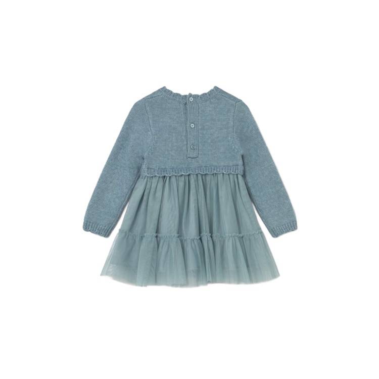 MAYORAL Abito celeste con gonna in tulle neonata