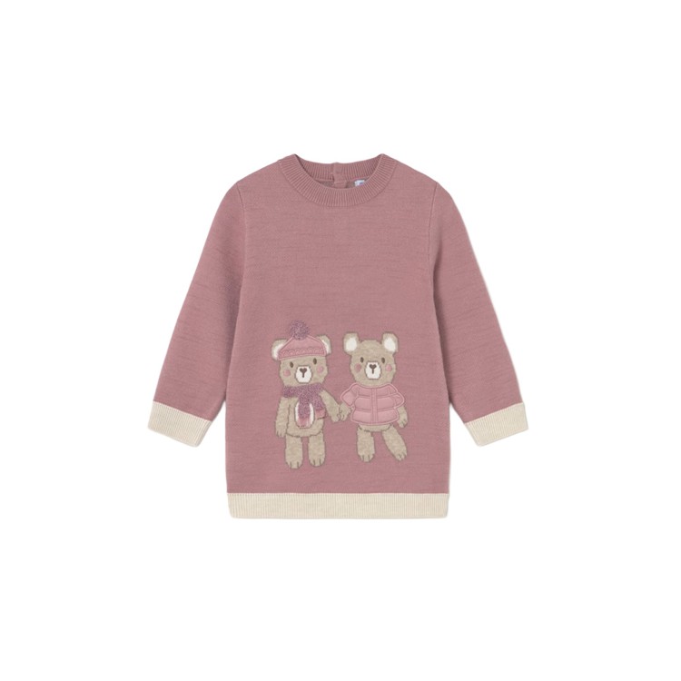 MAYORAL Abito rosa in maglia neonata