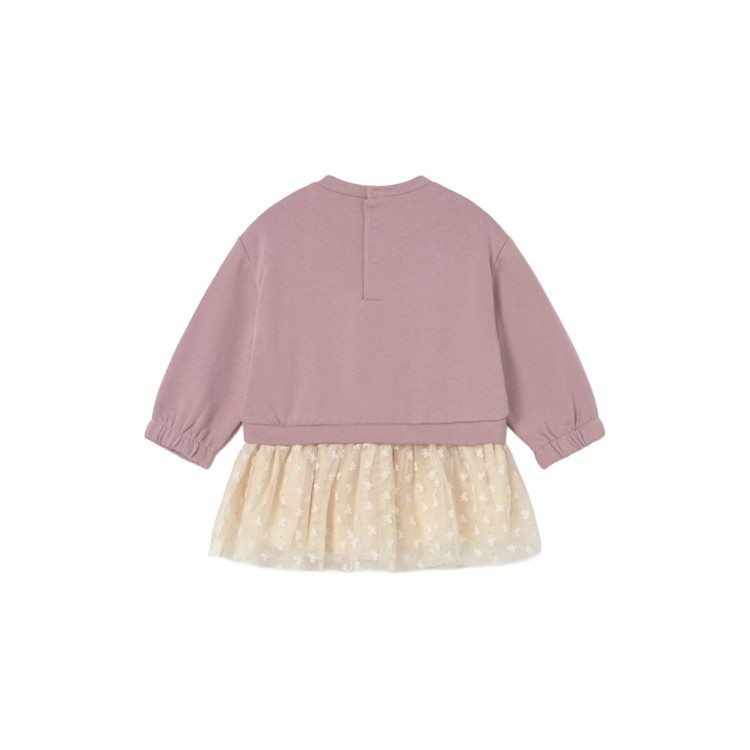 MAYORAL Vestito rosa combinato con tulle neonata