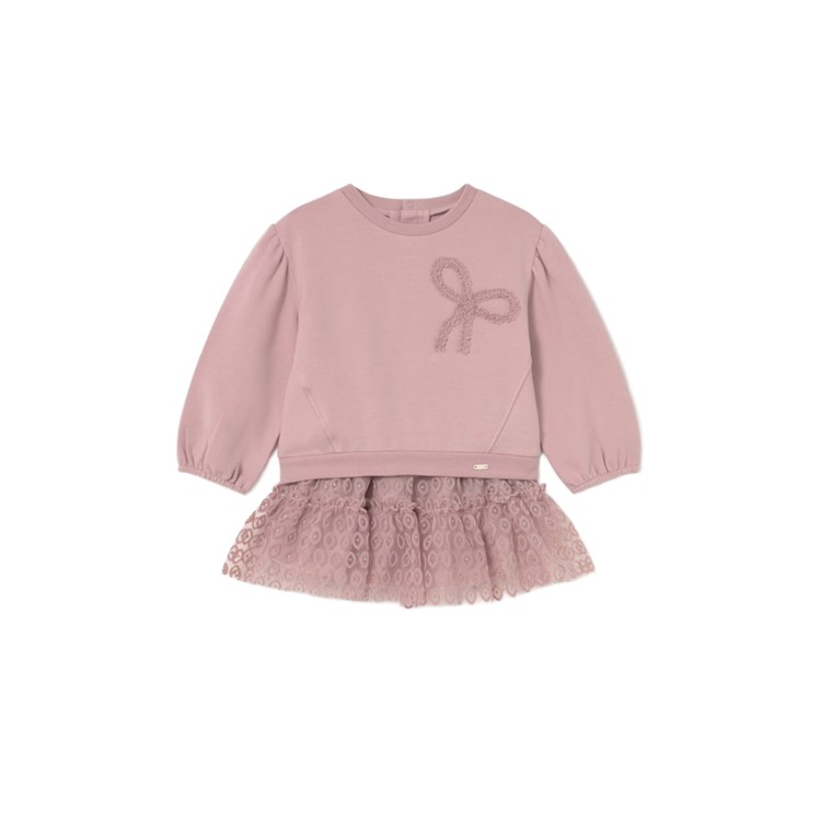 MAYORAL Completo rosa gonna e felpa neonata