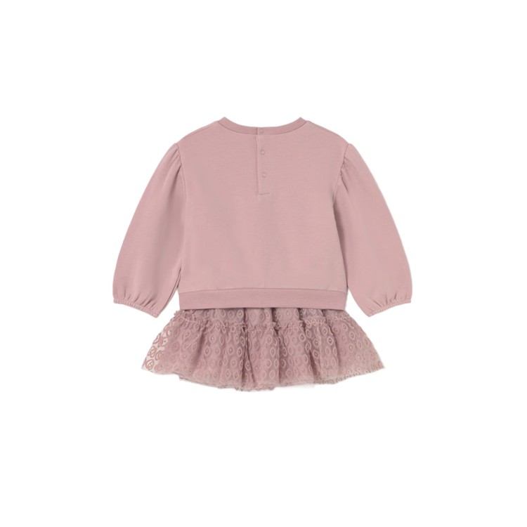MAYORAL Completo rosa gonna e felpa neonata