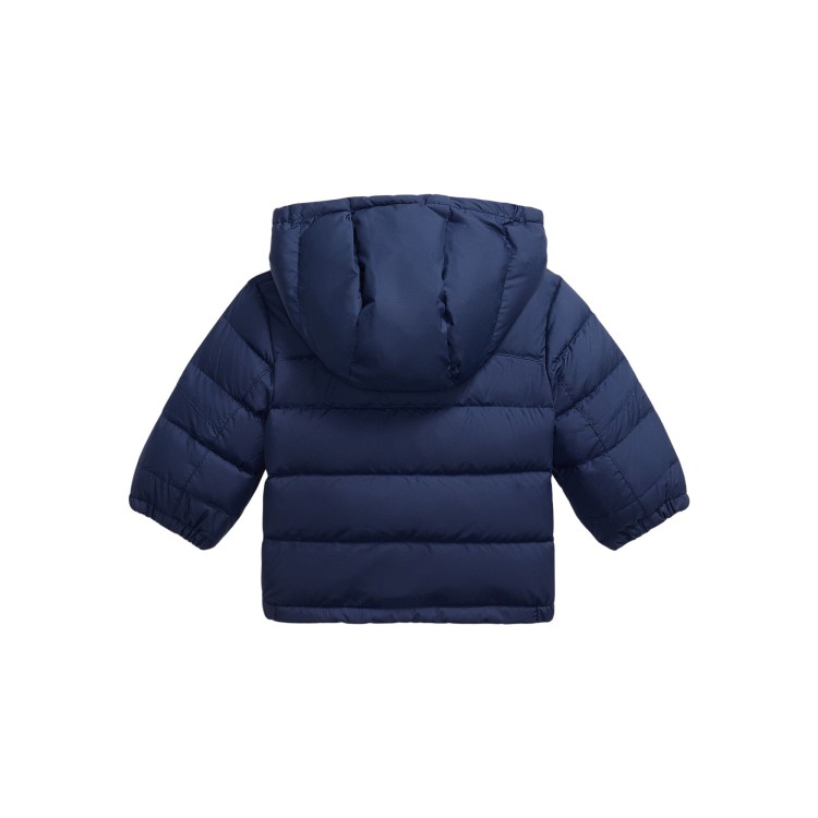 RALPH LAUREN Giubbotto blu navy logo rosso neonati