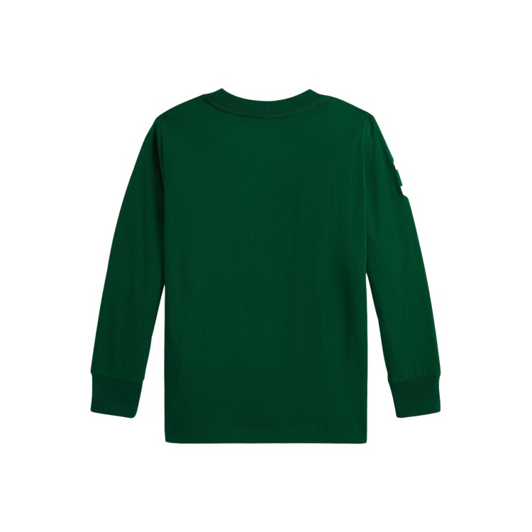 RALPH LAUREN T-shirt verde a maniche lunghe Big Pony bambini