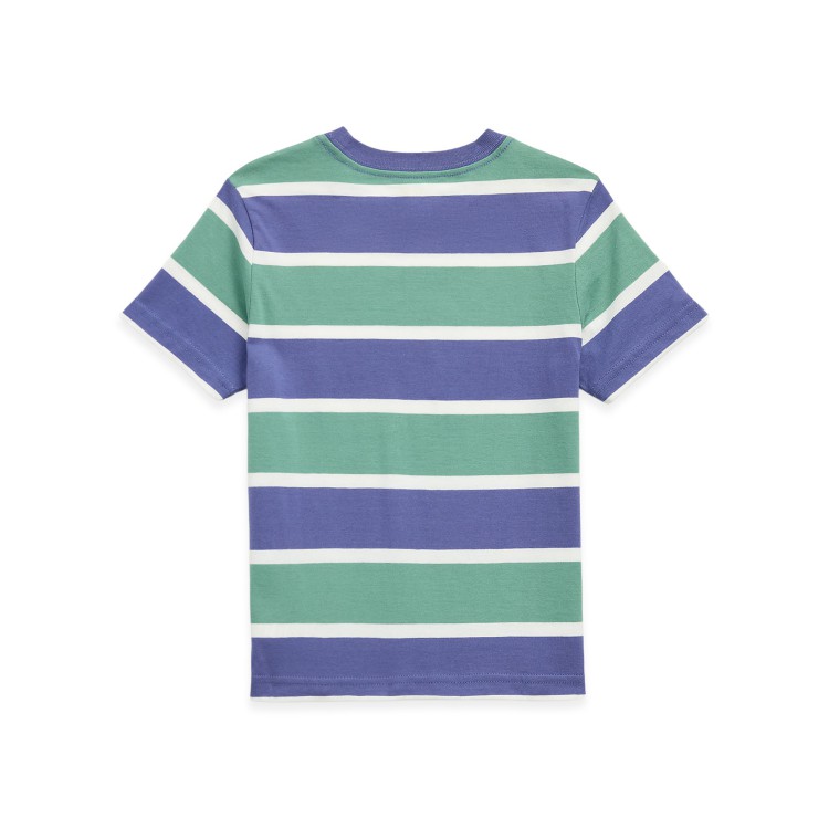 RALPH LAUREN T-shirt a righe multicolore Polo Bear bambini