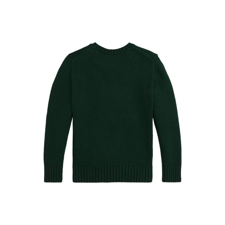 RALPH LAUREN Maglia verde Polo Bear bambino