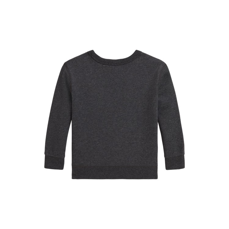 RALPH LAUREN Felpa grigia girocollo Polo Bear bambini