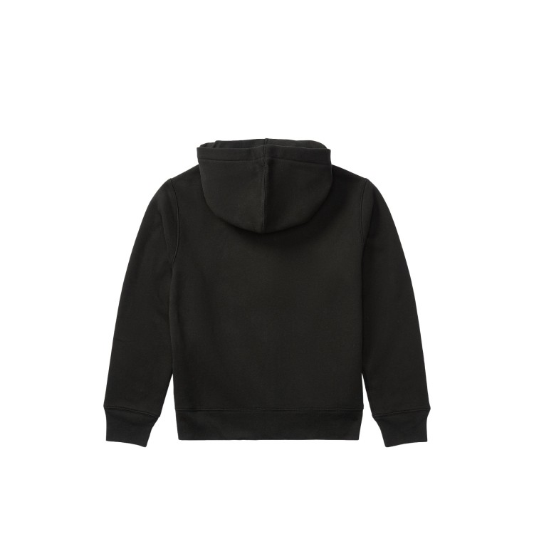 RALPH LAUREN Felpa nera full-zip con cappuccio bambini
