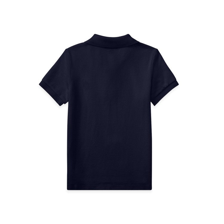 RALPH LAUREN Polo navy con logo rosso bambini