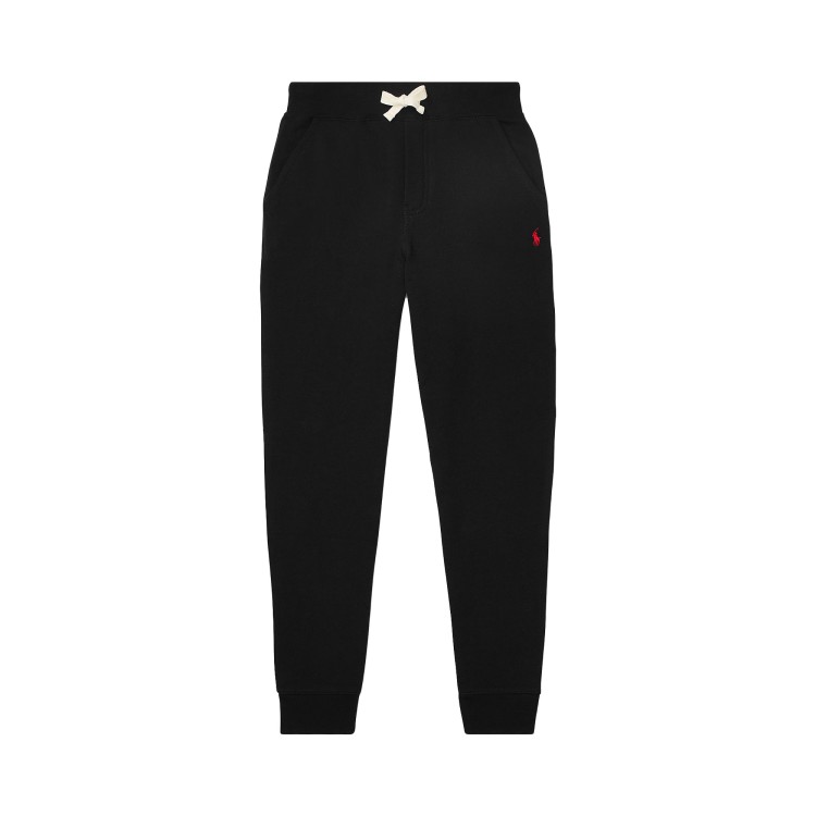 RALPH LAUREN Joggers neri con logo bambino
