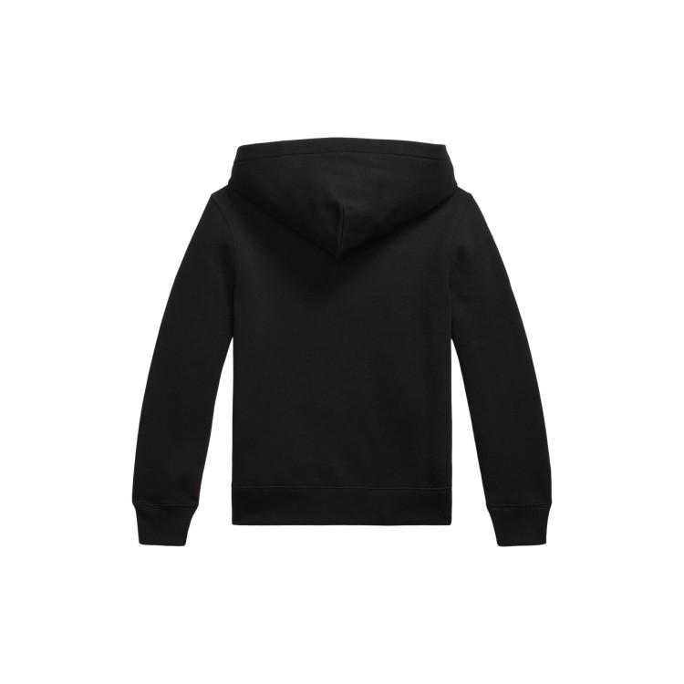 RALPH LAUREN Felpa nera con cappuccio bambini