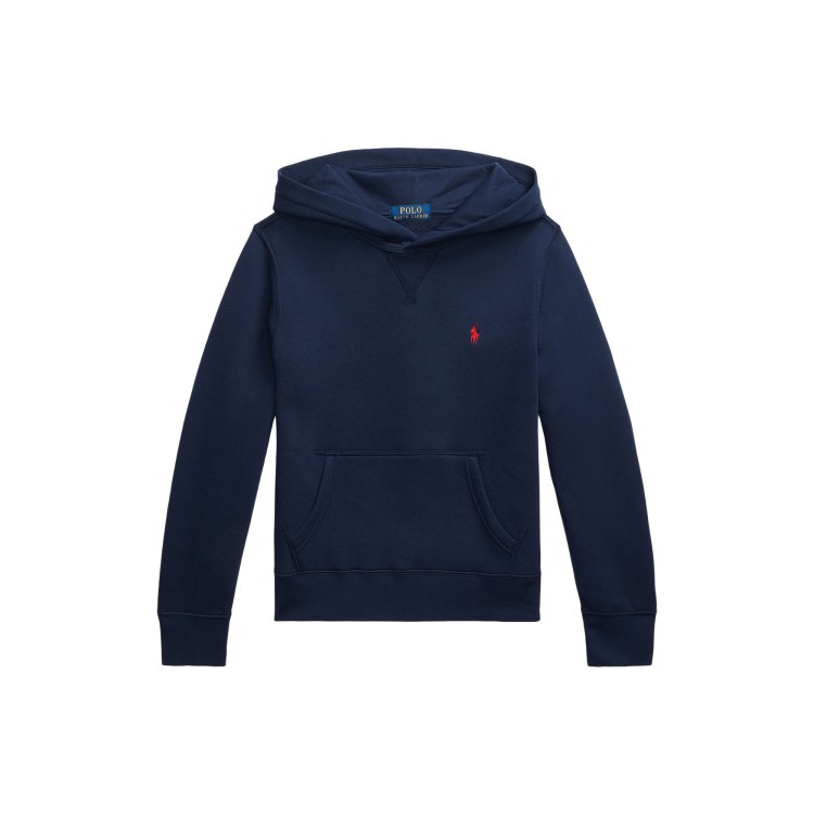 RALPH LAUREN Felpa navy con cappuccio bambini