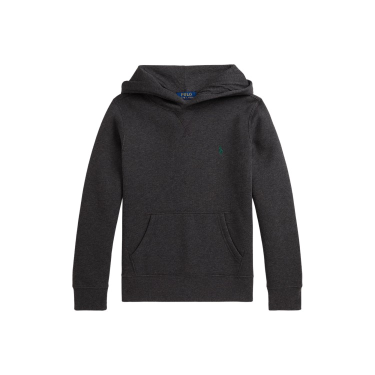 RALPH LAUREN Felpa grigia con cappuccio bambini