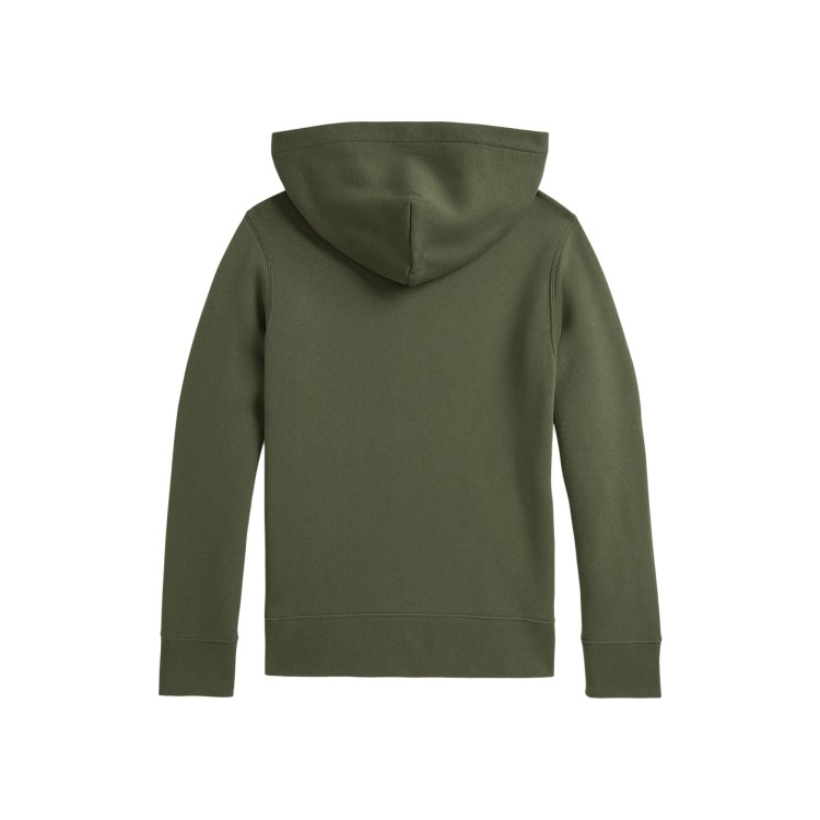 RALPH LAUREN Felpa verde con cappuccio bambini