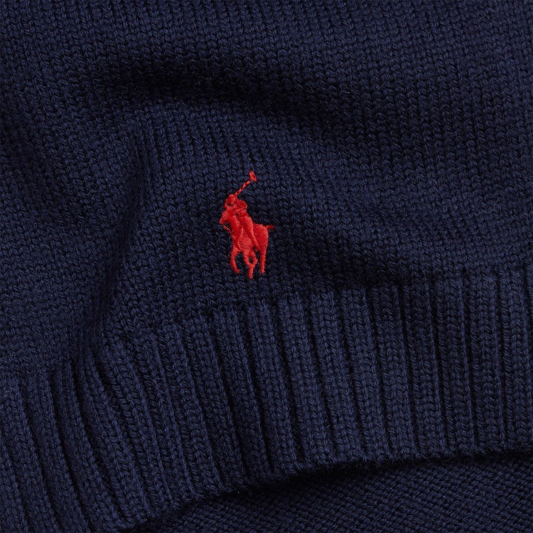 RALPH LAUREN Sciarpa navy in lana bambini