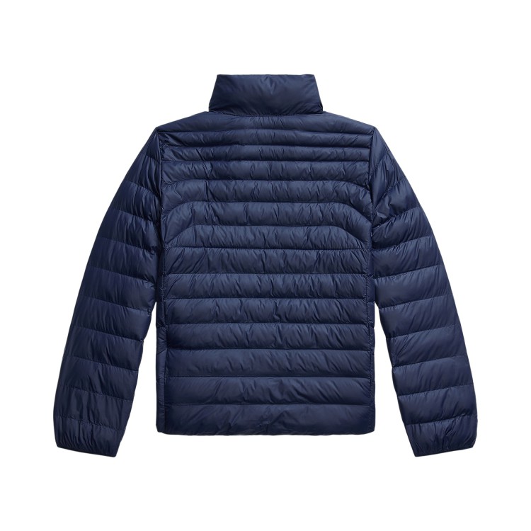 RALPH LAUREN Giubbotto blu navy logo rosso bambini