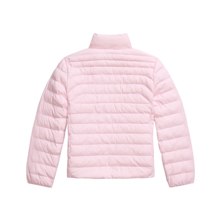 RALPH LAUREN Giubbotto rosa logo bianco bambina