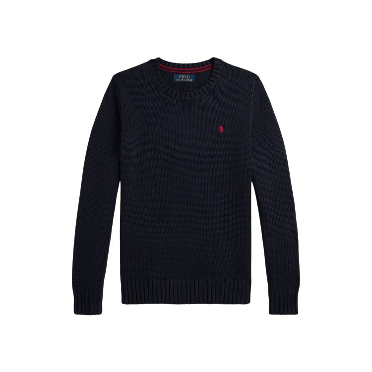 RALPH LAUREN Maglia navy a maglia grossa bambini